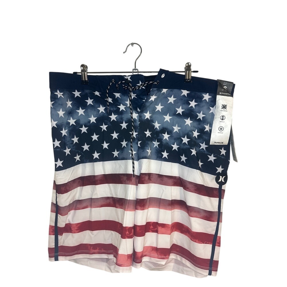 Hurley‎ Phantom Independence Board Shorts Men's 36 American Flag USA Patriotic